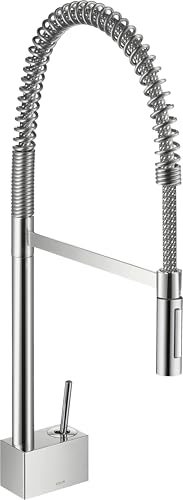 hansgrohe AXOR Starck Mitigeur monocommandé pour cuisine, ComfortZone240, semi-pro, orientable, 10820, Couleur: Chrome noir poli