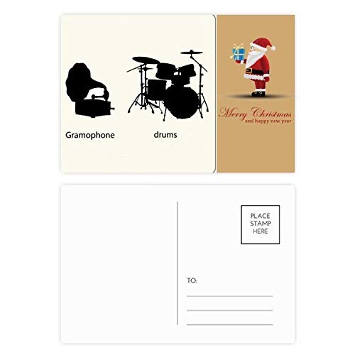 Cartes postales musique chanson Noël : lot de 20 cartes avec motif batterie d'énergie