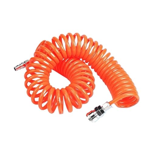 XUANTIAN 3 metres 6M 9M 12M 15M Pneumatic Tool PU 6X4 8X5 12X8mm Air Compressor Telescopic Spiral Hose Spring Tube Flexible Pipe PP20+SP20 Type(10X6.5mm,9M)