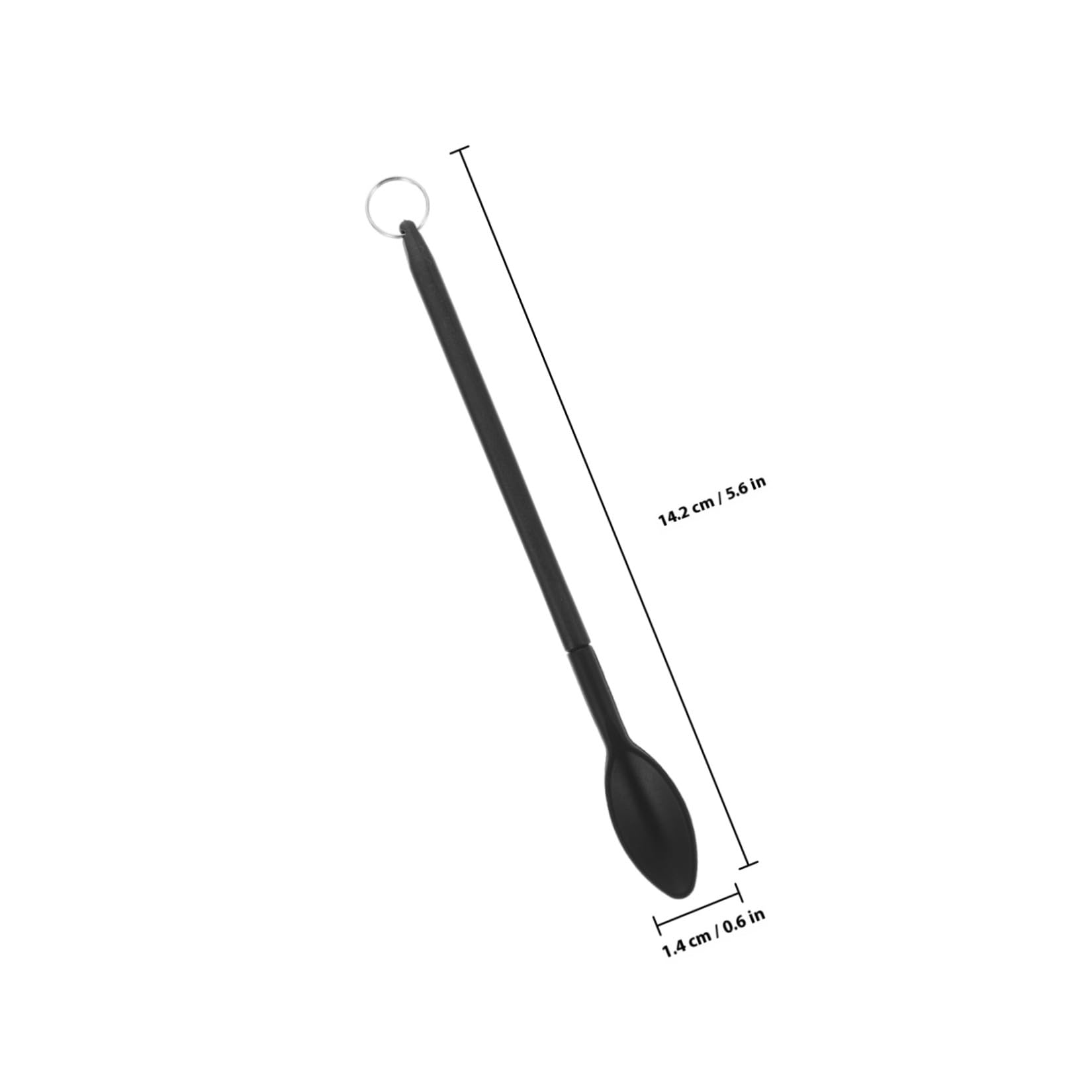 iplusmile Spatola in Silicone Nera Leggera per Cucina e Trucco, Mini Spatola Pratica Manico Allungato per Baking e Uso Quotidiano