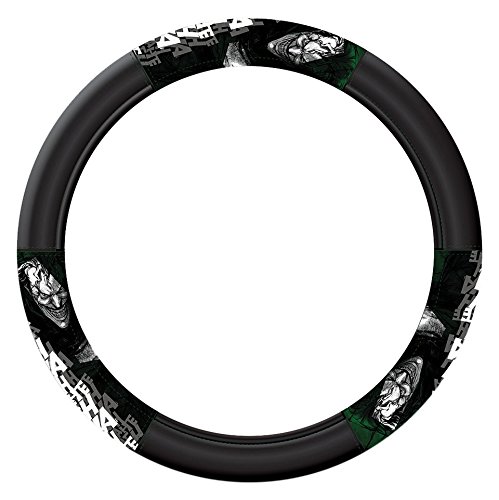 Plasticolor 006759R01 DC Comincs The Joker Laughs Speed Grip Car Truck SUV Steering Wheel Cover