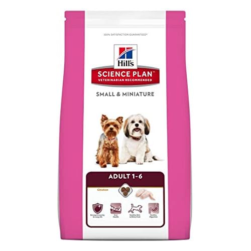 Perfect Fit Adult 1+ – Trockenfutter für erwachsene Hunde unter 10 kg – Reich an Huhn – Unterstützt die Vitalität von kleinen Hunden – 5 x 825 g 3 Hill's Hundefutter Small and Miniature Adult, 1.5 kg, 1er Pack (1 x 1.5 kg)