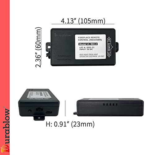 image for Durablow TR2003 Gas Fire Fireplace On/Off Remote Control Kit + Thermos