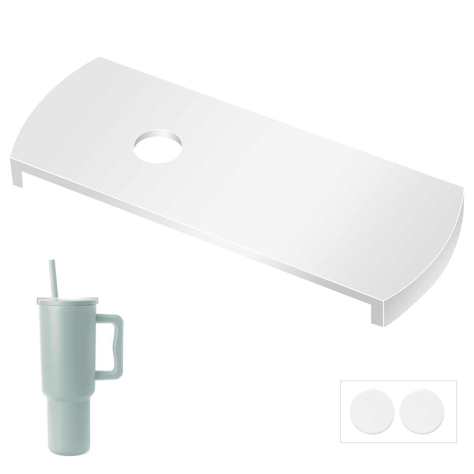 MOTAIN Acrylic Blank Name Tag Compatible for Simple Modern 40/50 Oz Tumbler Toppers,1 Pack 40/50oz Trek Lids Name Plate(Partial Topper)