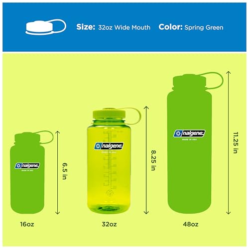 Image of Nalgene 32 oz Wide Mouth Water Bottle | BPA-Free, Durable & Leak Proof, Lightweight Bottle for Hiking & Gym, Work & Travel