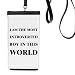 I Am The Introverted Boy Phone Wallet Purse Hanging Mobile Pouch Black Pocket