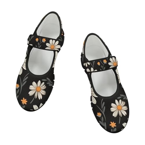 Binienty Womens Mary Jane Flats Cozy Soft Mesh Walking Sneaker Shoes with Ankle Strap Non Slip4