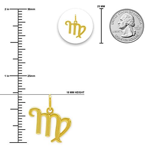 Gold Zodiac Astrology Sign Charm Pendant - 10 Karat Gold - Zodiac Horoscope Pendant3