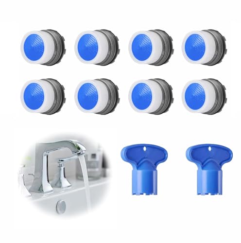 Preisvergleich Produktbild Frogetu 8 Stück Strahlregler M18,Wasserhahn Aufsatz Strahlregler, Wasserhahn sieb Einsatz,Perlatoren zum Filtern Und EnthäRten von Wasser In Der Küche,für Wasserhähne, 2 SchraubenschlüSsel