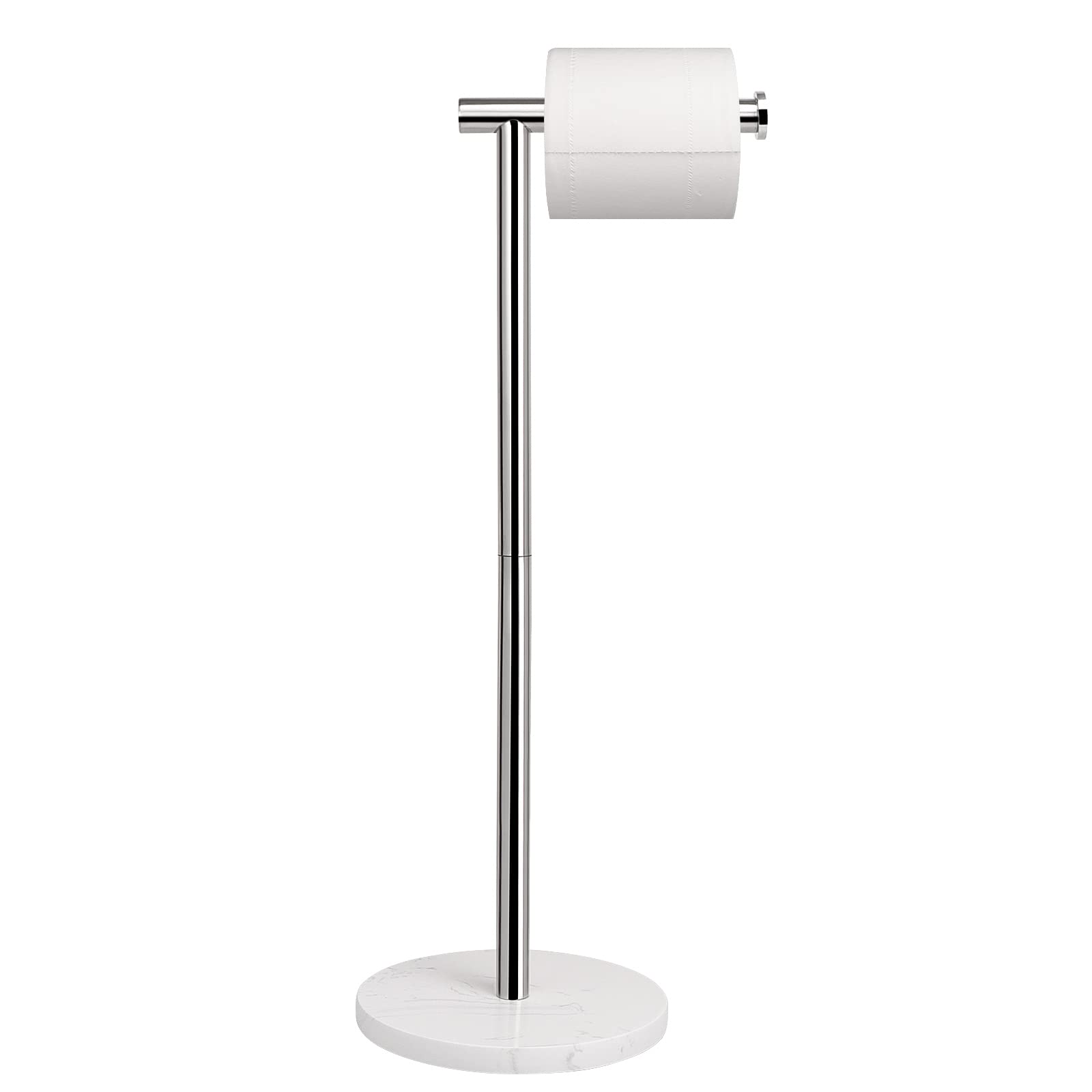 NearMoon Bath Toilet Paper Holder Stand- Modern Tissue Roll Holder Standing with Balanced Base, Rustproof Toilet Roll Holder for Bathroom/Kitchen