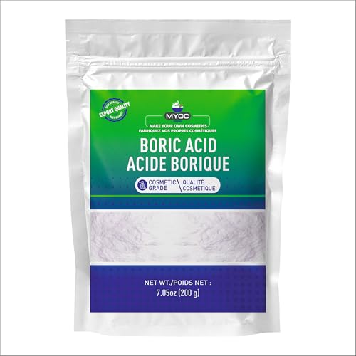 Myoc Boric Acid Powder – Cosmetic Grade – 200 g / 7.05 oz – Fine Powder for External Use in Cosmetic Applications