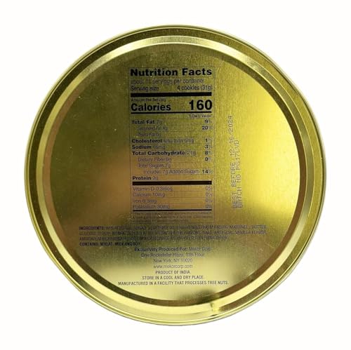Image of Heavenly Bites Danish Style Butter Cookies in Metal Tin 12 Ounce (6 Pack)