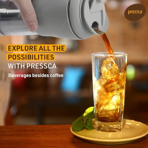 Cafeteira Portátil Pressca 350 ml, com isolamento térmico. Filtro reutilizável de inox. Infusora de