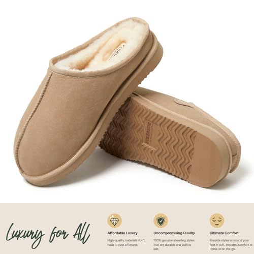 Image of Fireside by Dearfoams Men's Grafton Shearling Indoor /Outdoor Clog | Casual Slippers
