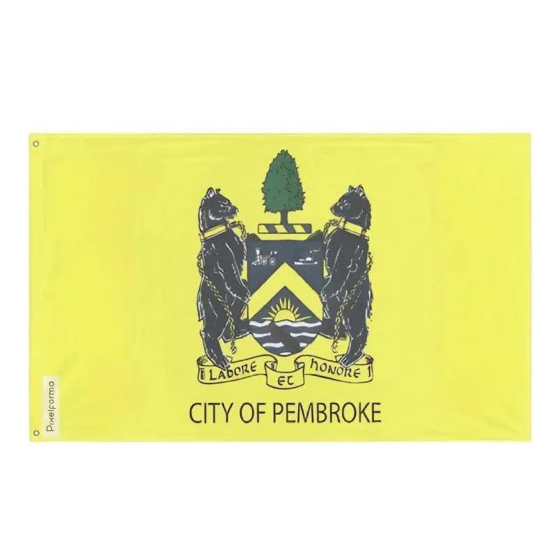 Drapeau Pembroke polyester extérieur intérieur grand format sans œillet Pixelforma résistant