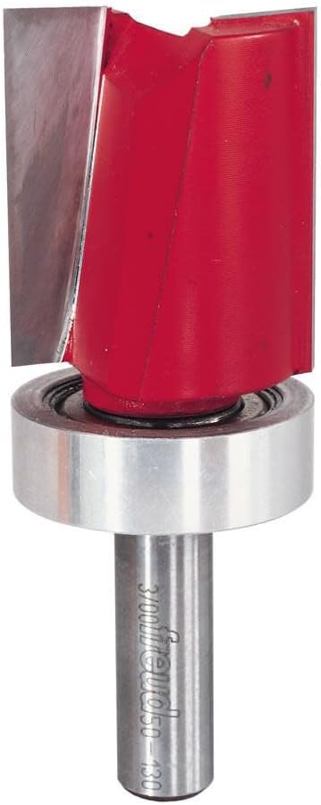 Freud 50-138: 2" (Dia.) Top Bearing Flush Trim Bit with 1/2" Shank, One Size, Red