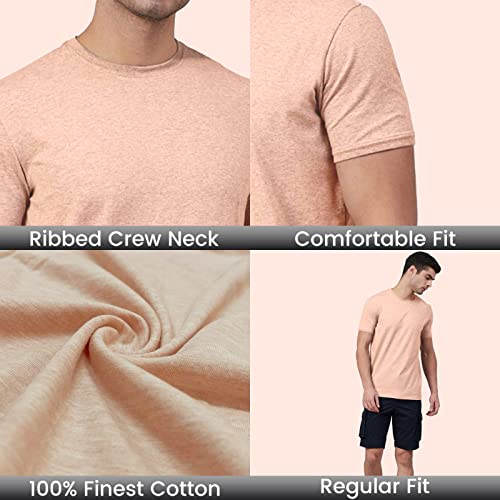 Image of Sleepynuts Men's Regular Fit Round Neck Half Sleeves Solid Casual Wear T-Shirt