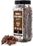 Soeos Organic Star Anise, Whole Star Anise 4 oz (114g), Chinese Star Anise Pods, Star Anise Organic Whole, Non-GMO Verified, Dried Star Anise for Beverages, Cooking, Baking