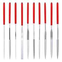 TIESOME 10 Stück Diamant Mini Feilen Set, 3mmx140mm Kleine Diamantfeilen Mini Metall Riffelfeilen Werkzeuge Für Präzisionsmetallarbeiten 3d druck Holzbearbeitung Schnitzwerkzeug