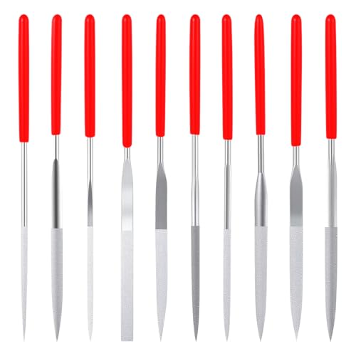 TIESOME 10 Stück Diamant Mini Feilen Set, 3mmx140mm Kleine...