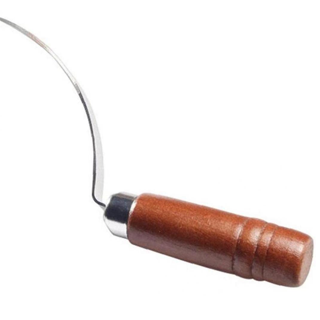 Pinicecore Men's Brown Coconut Meat Remover, Stainless Steel & Wood, Coconut Opener