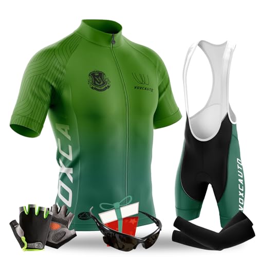 VOXCAUTQ Maillot de ciclismo profesional para hombre, conjunto de culotte de ciclismo para hombre, conjunto de pantalones cortos, traje de bicicleta de montaña, anti UV, uniforme de carreras, Tipo 41,