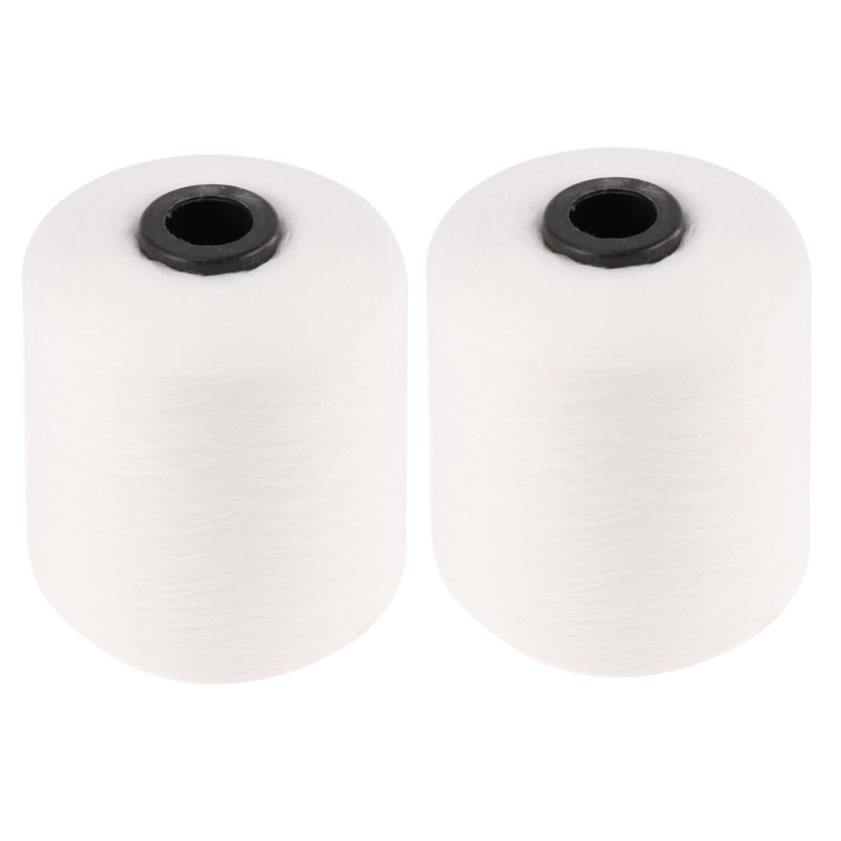 NUOBESTY Hilo De Coser Para Ropa y Pantalones, 2 Rollos Blancos 27400m 150d, Hilo De Coser Resistente Baja Elasticidad, Uso Costura y Bordado, Adecuado Para Hogar y Confección