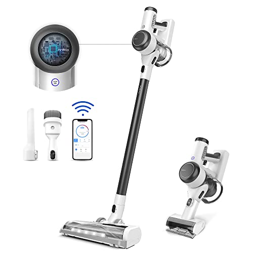 Tineco Smarter Akku Staubsauger Pure One X Smarter Stabstaubsauger staubsauger beutellos, Digitales Anzeigefenster, App-Bedienung, bis zu 14.2 KPa Saugleistung, Teppiche und Harte Böden