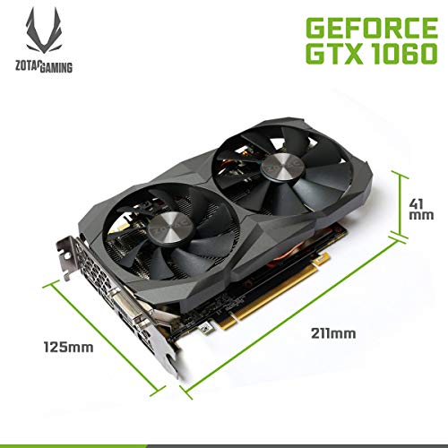 Image of ZOTAC GeForce GTX 1060 DirectX 12 6GB 192-Bit GDDR5X Graphics Card (ZT-P10620A-10M)