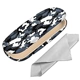 BHAHB Hard Shell Eyeglasses Case Protective Case for Glasses Eyeglass Holder Box with Cleaning Cloth for Boys Men Man Cute Amusing Animal Aesthetic Classic-Camouflage