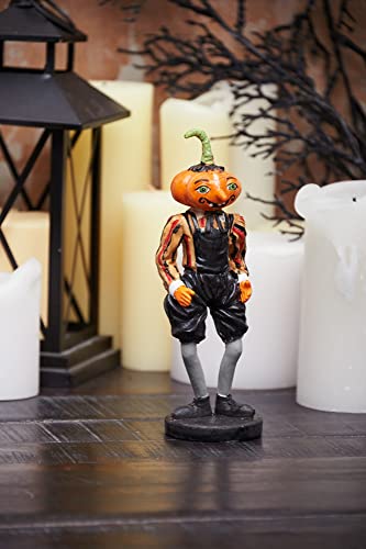CF-Home-Gilbert-Pumpkin-Spooky-Halloween-Figure-Figurine-Gathered-Traditions-Joe-Spencer-Figure-Figurine-Living-Room-Desk-End-Table-Fireplace-Mantel-Decor-Decoration-Black CF Home Gilbert Pumpkin Spooky Halloween Figure Figurine Gathered Traditions Joe Spencer Figure Figurine Living Room Desk End Table Fireplace Mantel Decor Decoration Black