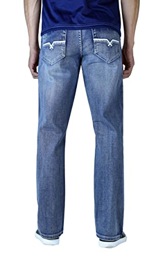 Flypaper Mens Fashion Bootcut Jeans Regular Fit Light Wash Size 29X302