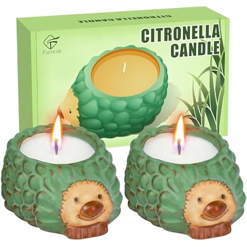 Citronella Candles Set with Soy Wax Cover