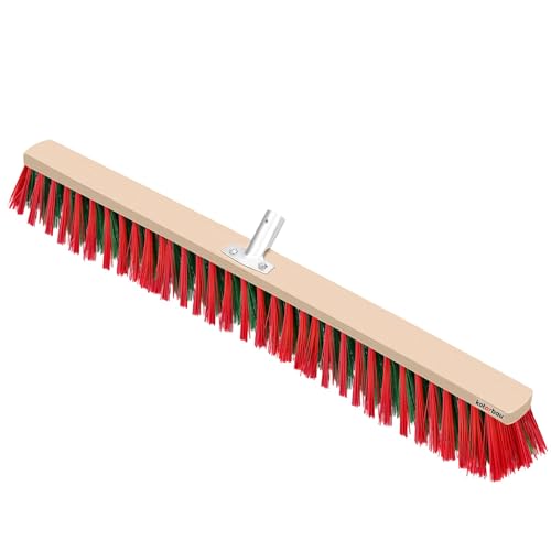 KOTARBAU® Scopa da Esterno - Spazzolone per Pavimenti Esterni - 85 cm - Scopettone Industriale - Scopa Giardino Esterno - Senza Manico - Legno - PVC