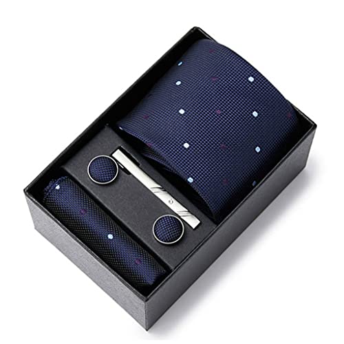 Set de corbata, pañuelo y gemelos para hombre