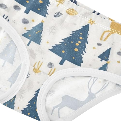 Elastic Waistband Girls' Panties Comfort Color for Young Girls Adorable Snowmen Pattern in Sizes 2T,3T, 4T, 5T, 6Y and 8Y4