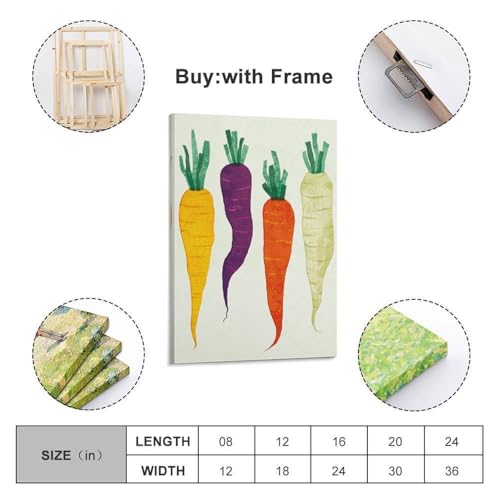 Collection carotte poster sur toile moderne art mural esthétique - 2