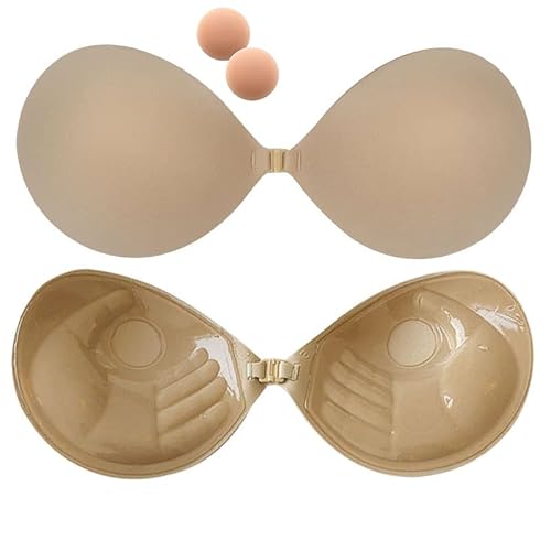 Littlemissy Push Up Bra For Women. Adhesive Plus Clear Strap Bra Invisible Wireless Bra For Push Up With Detachable Strap &Silicone Nipple Cover C #TOP12