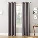 No. 918 Montego Casual Textured Grommet Curtain Panel, 48" x 84", Nickel Gray