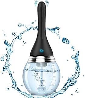 Automatic Enema Kit Douche for Women Men, Anti Back-Flow Shower Enema Douche for Colon Cleansing Health Care, Reusable Leakproof Douche Bottle Cleaner with 5 Sprinklers 3 Intensities, 11.5OZ