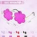 Klfoho Rimless Flower Shape Sunglasses Fashion Glasses Women Men Party Christmas Cosplay Glasses Prom Accessories (Dark Purple)