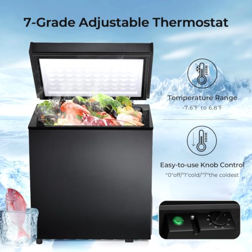 Image of Electactic Compact Chest Freezer 2.0 Cubic Feet, Black
