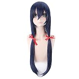 Cos-Animefly Love Live Umi Sonoda Wig Cosplay Character Play Deep Blue Long Straight Cosplay Wig Synthetic Wigs Hair