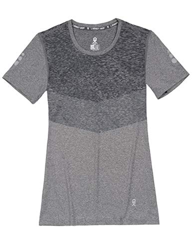 Little Donkey Andy Women's Quick Dry Sweat Wicking Short Sleeve T-Shirt Sun Protection Athletic Workout Running Hiking Tee Heather Grey L