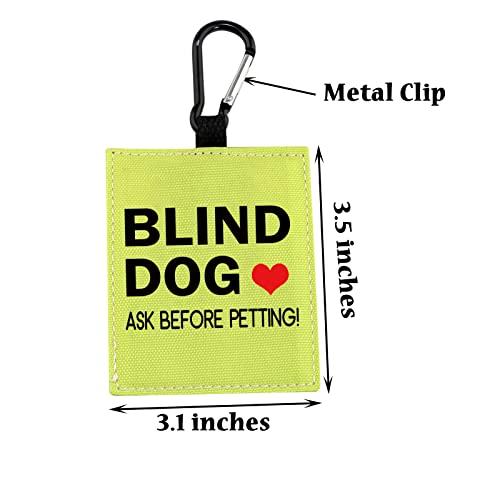 Blind Dog Ask Before Petting Alert Hängemarken für Hunde Nervous Dog Hanging Dog Alert Patches Hanging Dog Tags (Blind – Dog)