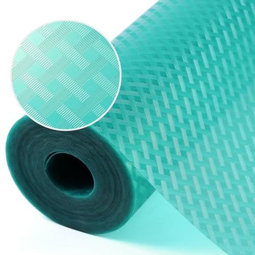 Blue Shelf Liners for Kitchen Cabinets Refrigerator Liners Waterproof & Oil-Proof Kitchen Cupboard Liner Drawer Mats EVA Material Non Adhesive Fridge Liner for Shelves 23.6 x 393.7 Inches