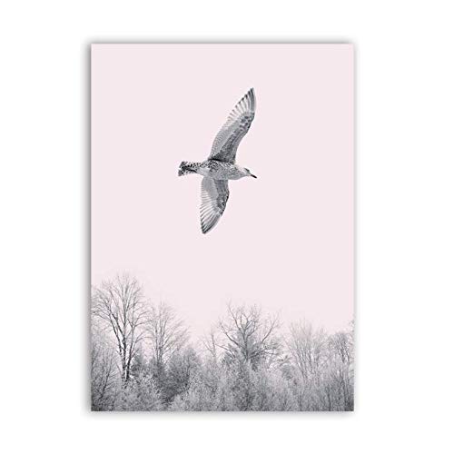 Toile peinture forest arbres pour salon zen et decoration chambre coucher moderne 50x70cm