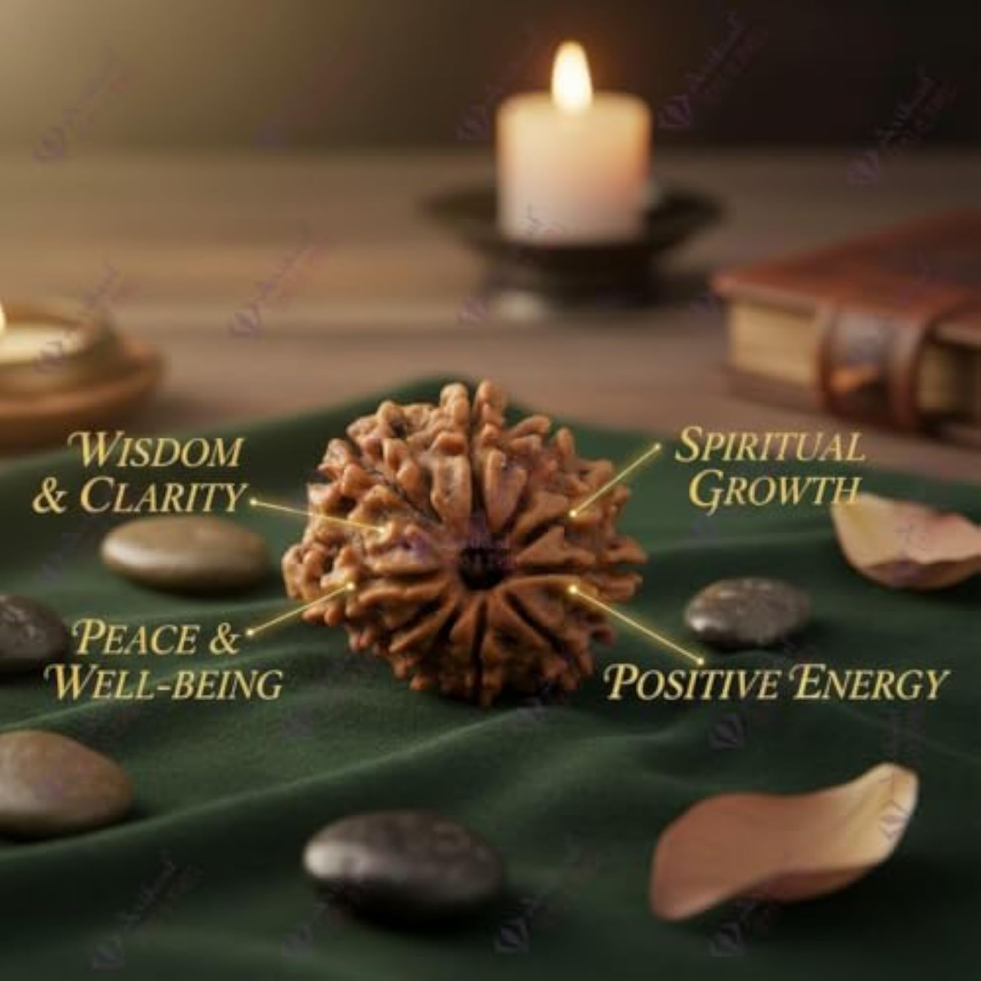 10 Mukhi Nepali Rudraksha, Natural & Certified, Unisex