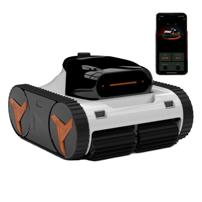 Inverx N40 Robot Limpiafondos Inalámbrico para Piscinas, Batería Recargable, Escaneo 3D Inteligente, hasta 10x6m, Filtro 180 Micras, 3.2L