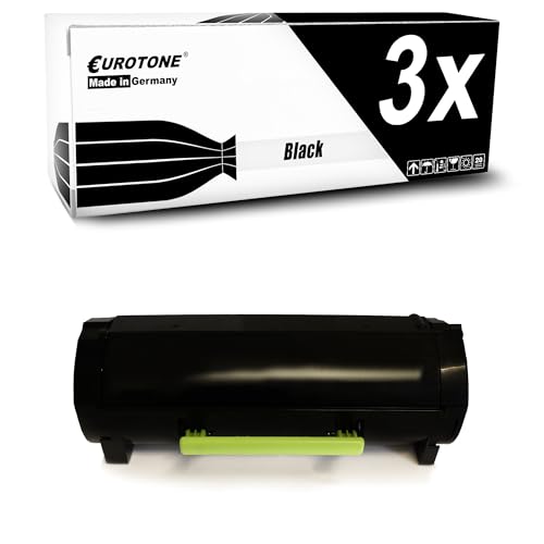 Toner Lexmark 51B2X00 Eurotone noir pour imprimantes MS517 MX617, lot de 3